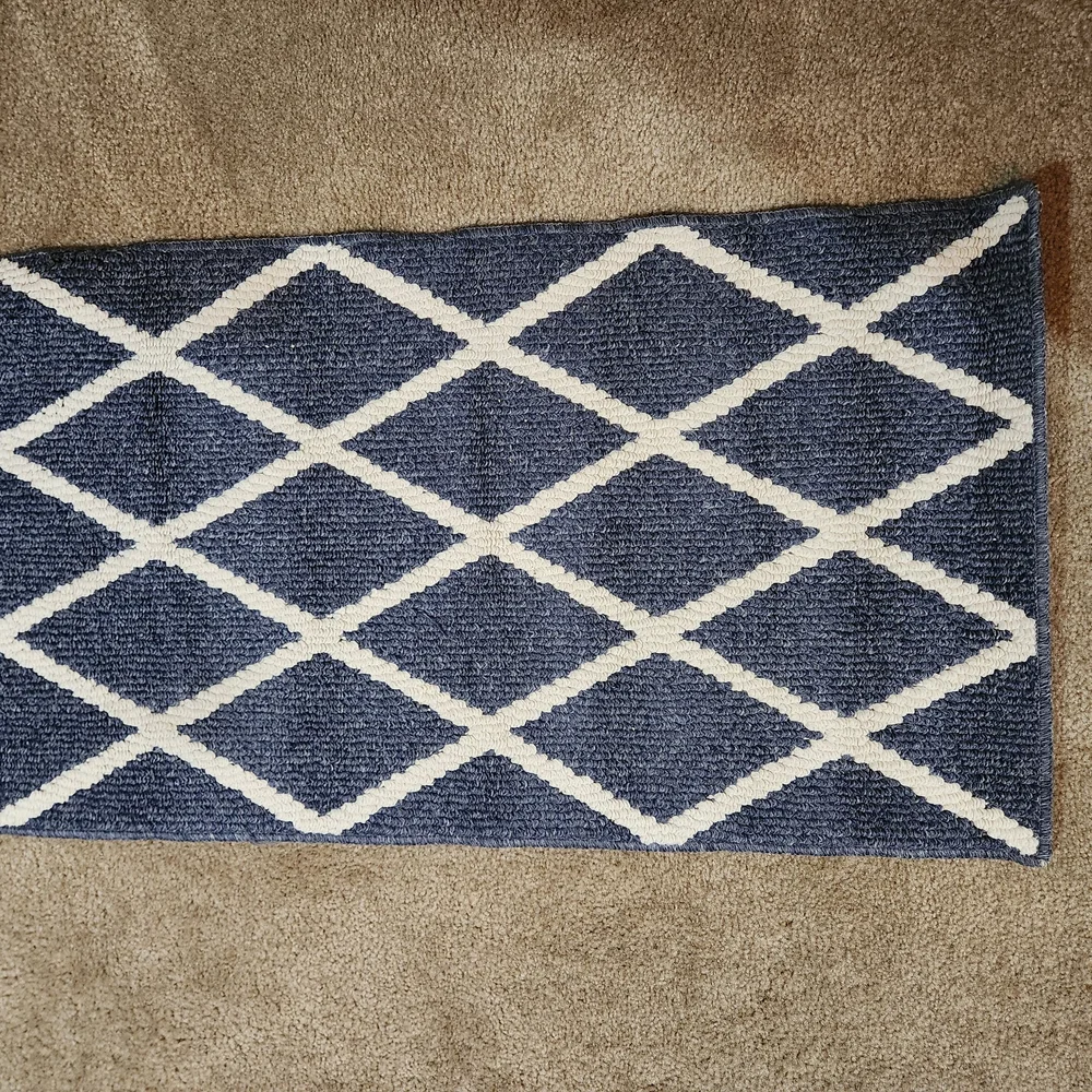 💫4 for $15💫 Blue and White Geometric Rug